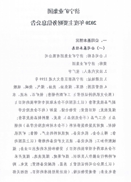 济宁矿业集团2020年度主要财务信息公告